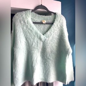 Anthropologie Maeve Plush V Neck Sweater Size M like NEW